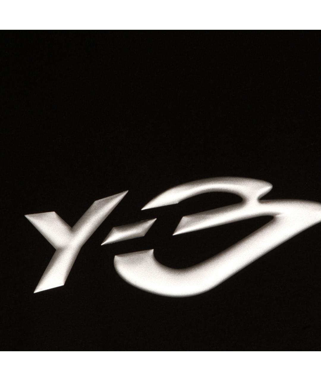 Y-3 Черная хлопковая футболка, фото 3