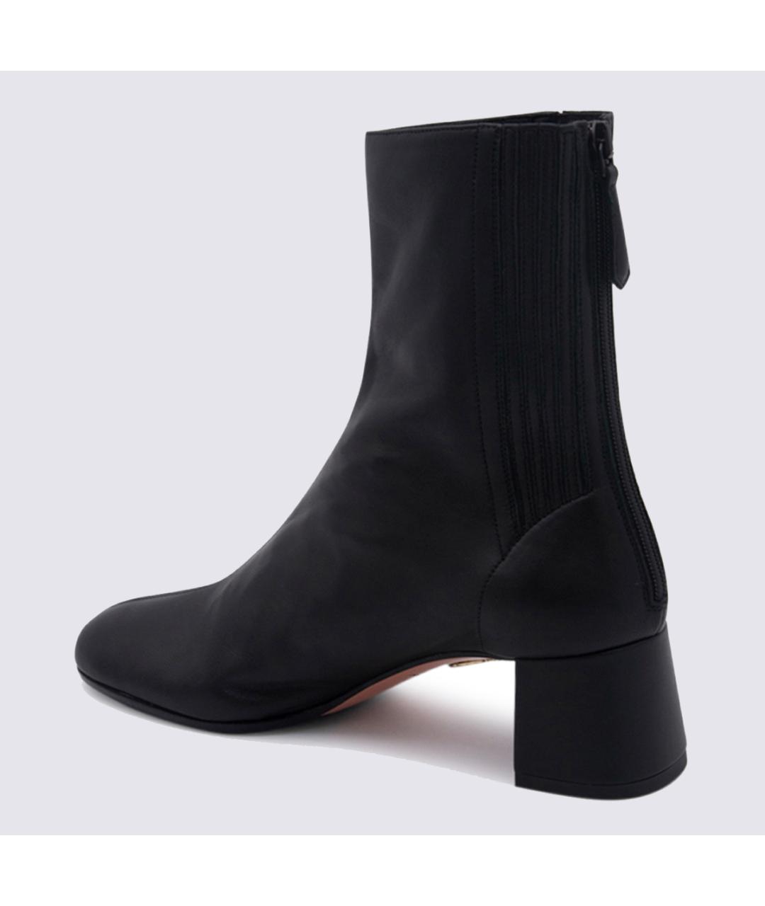 AQUAZZURA Черные кожаные ботинки, фото 6