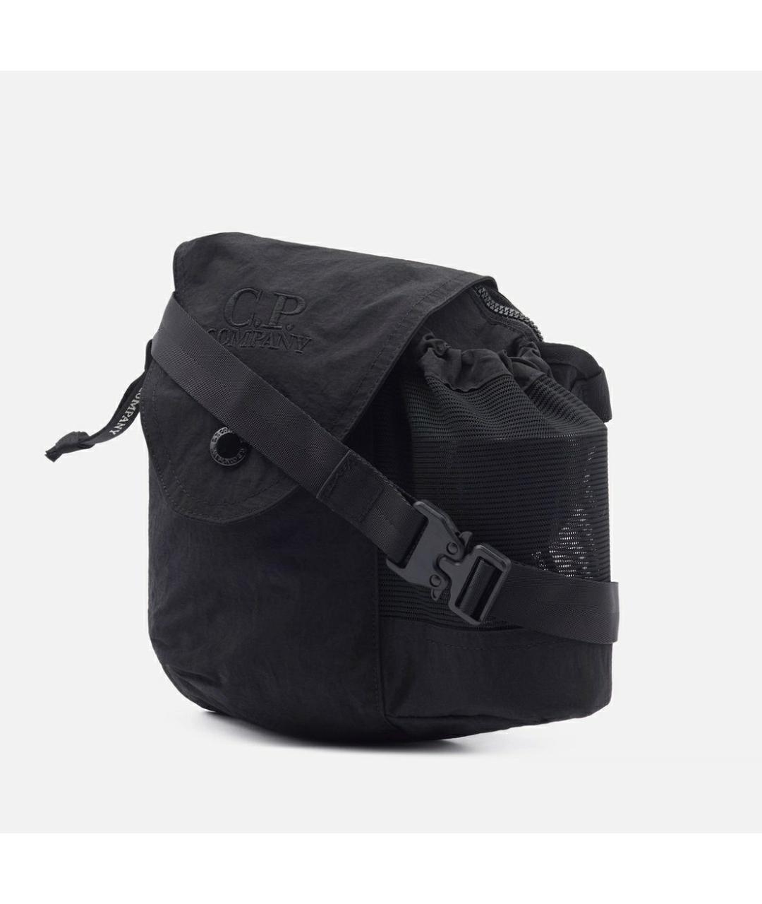 CP COMPANY Черная тканевая сумка на плечо, фото 2