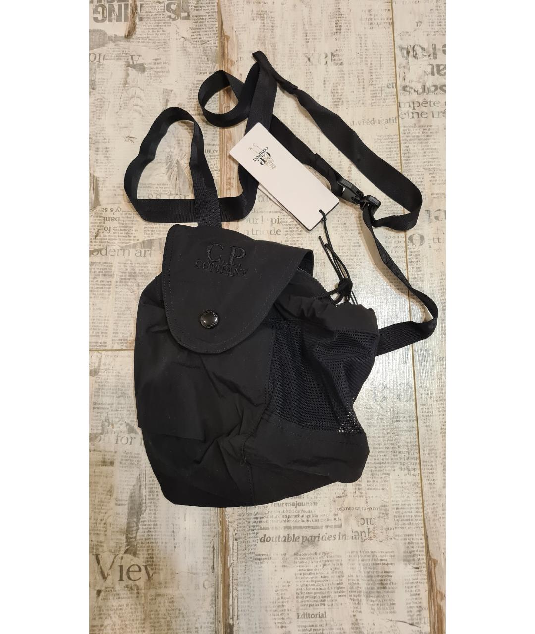 CP COMPANY Черная тканевая сумка на плечо, фото 9