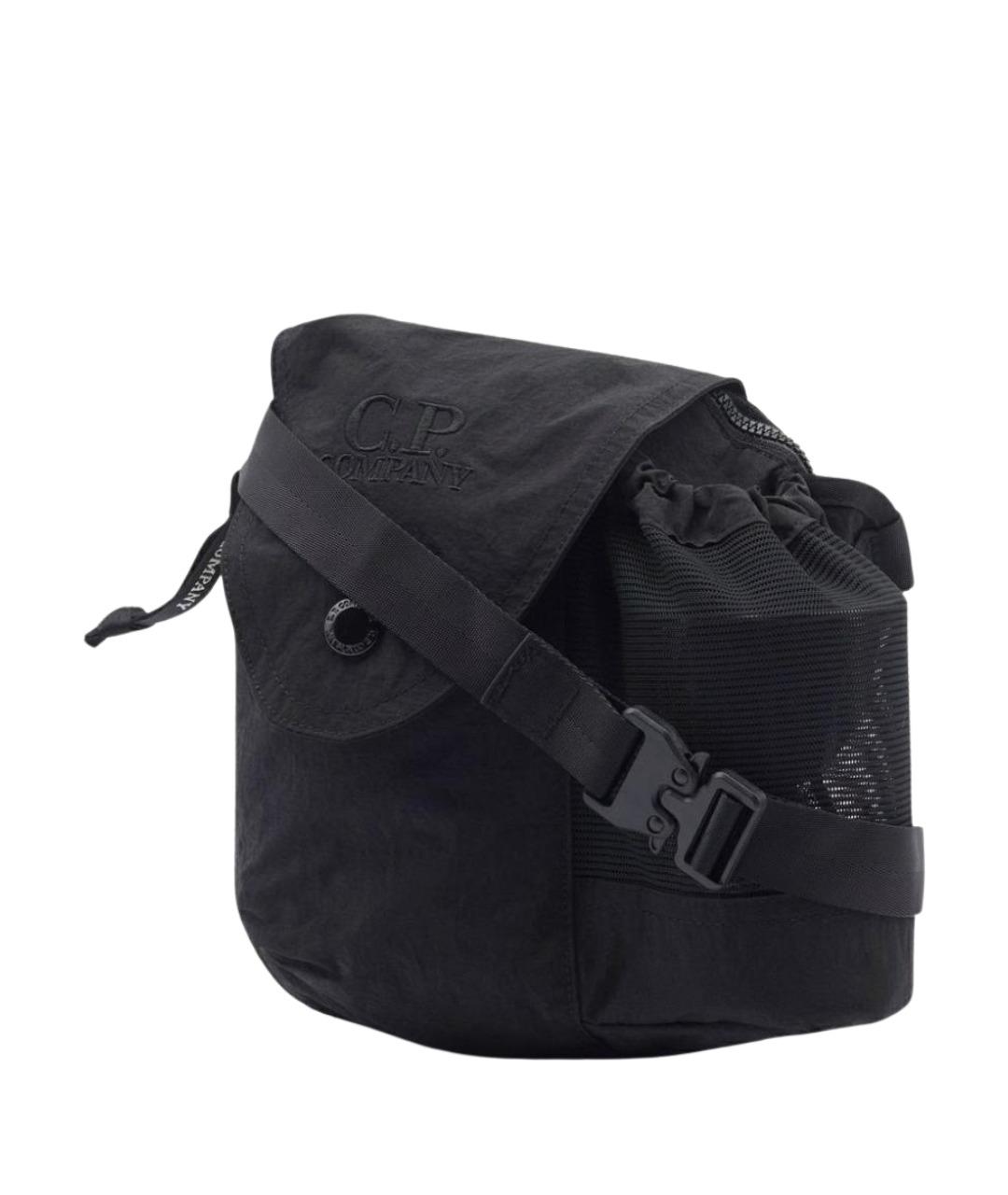 CP COMPANY Черная тканевая сумка на плечо, фото 10