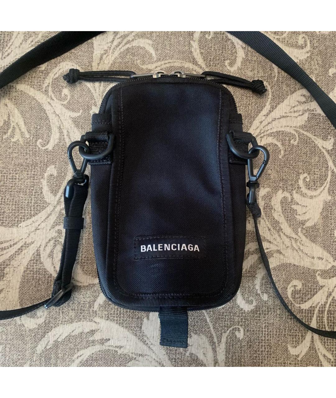 BALENCIAGA Черная синтетическая сумка на плечо, фото 2