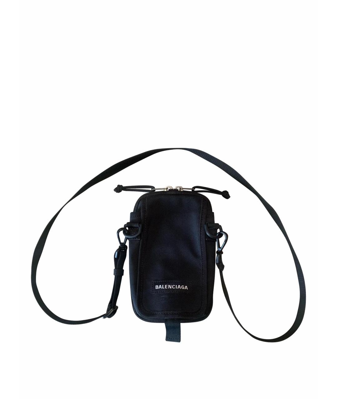 BALENCIAGA Черная синтетическая сумка на плечо, фото 1