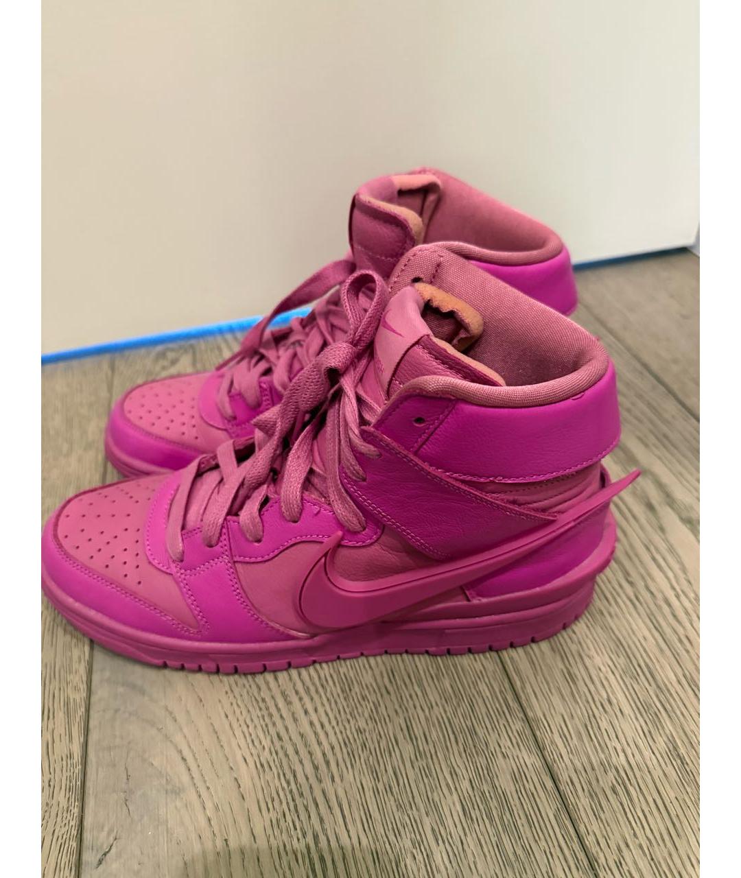 NIKE Розовые кожаные кроссовки, фото 6