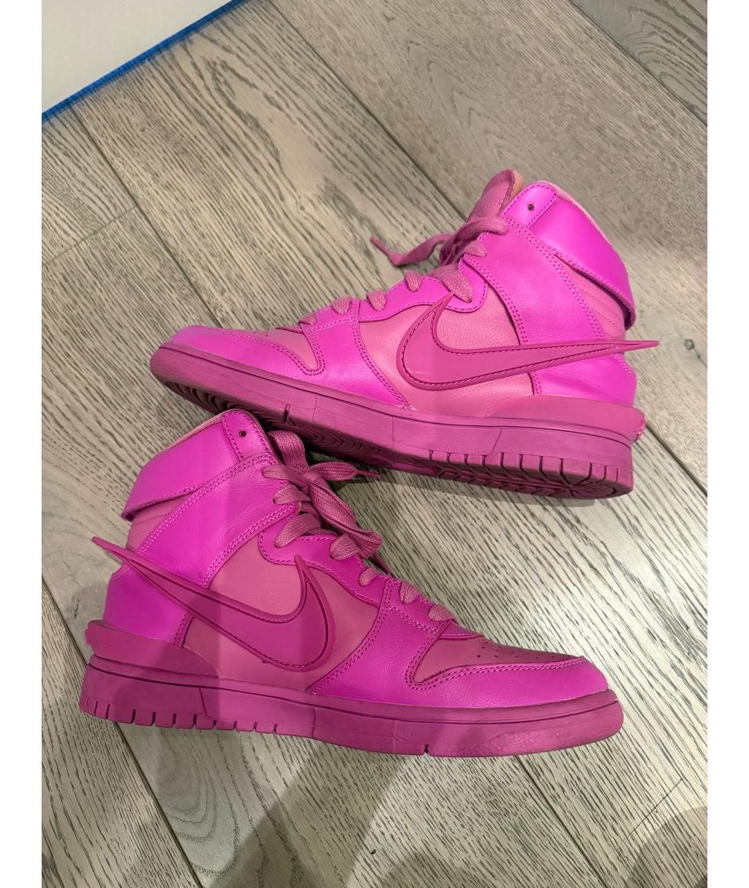 NIKE Розовые кожаные кроссовки, фото 7