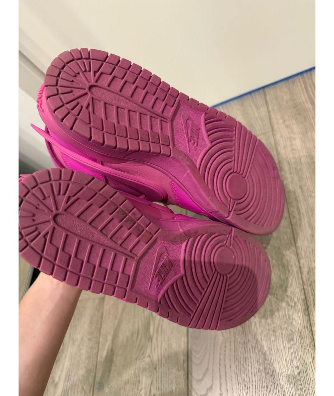NIKE Розовые кожаные кроссовки, фото 4