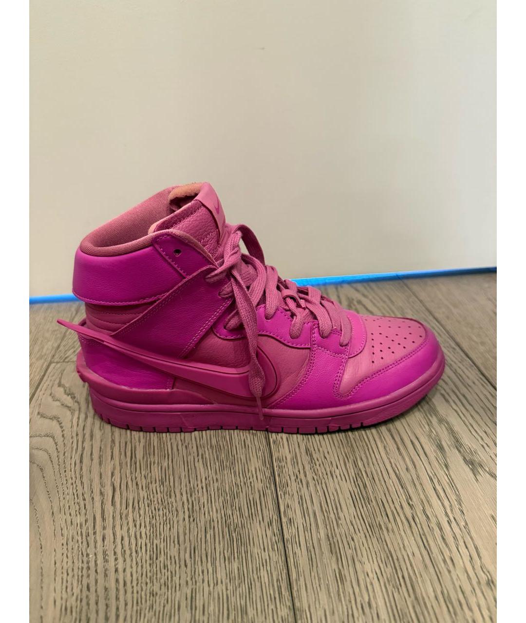 NIKE Розовые кожаные кроссовки, фото 9