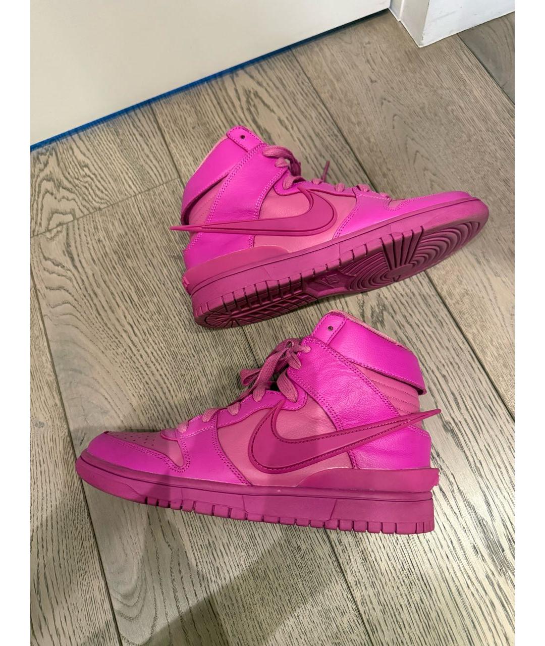 NIKE Розовые кожаные кроссовки, фото 8
