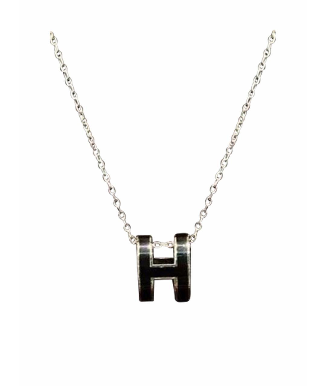 HERMES Черное колье, фото 1
