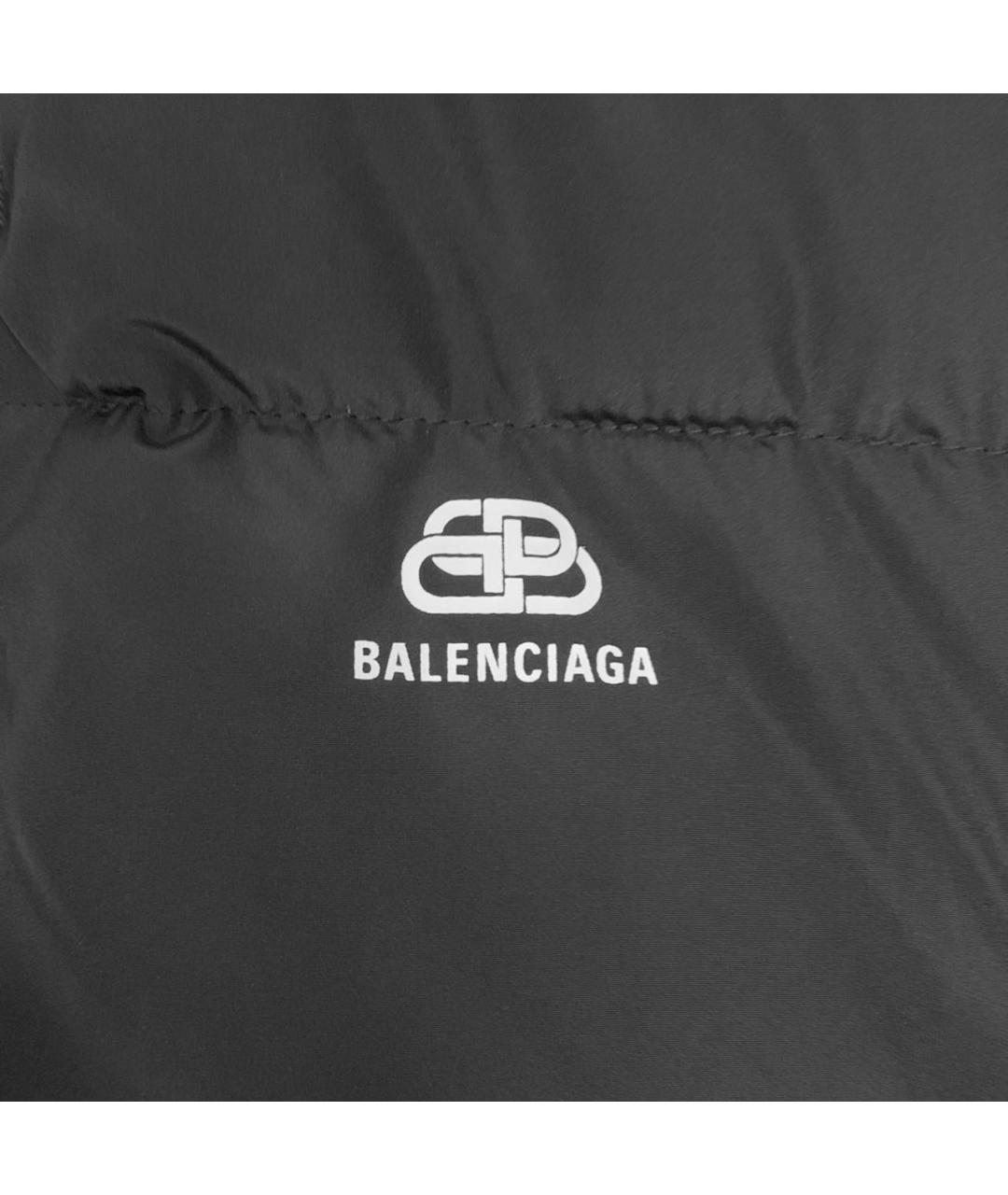 BALENCIAGA Черный полиамидовый пуховик, фото 4