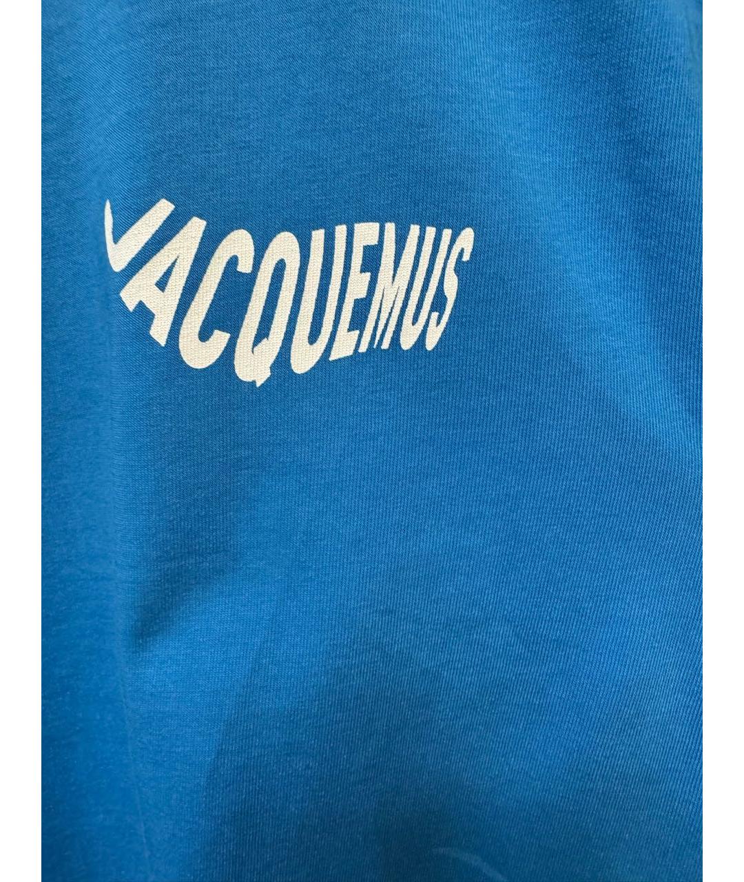 JACQUEMUS Бирюзовая шелковая футболка, фото 2