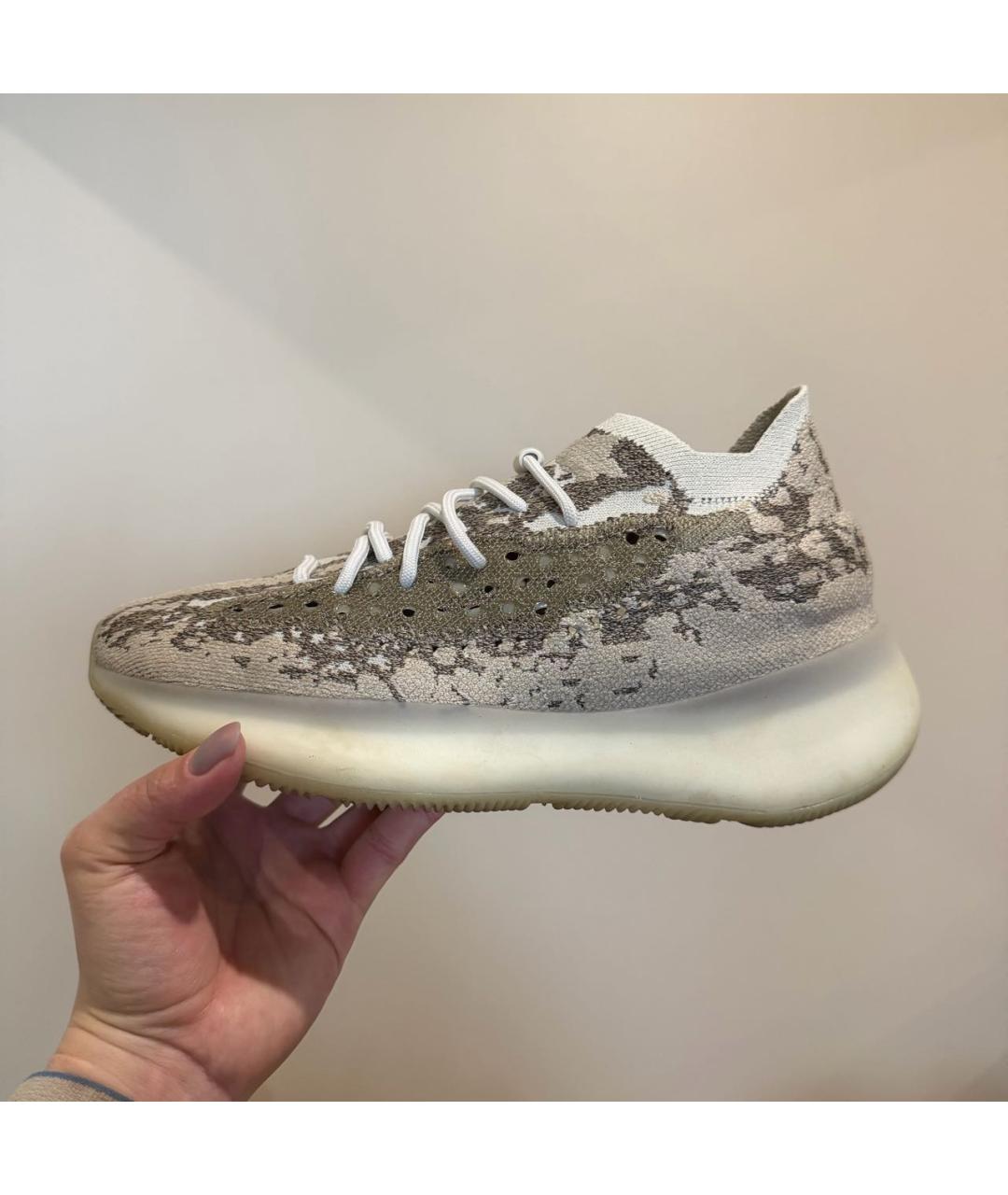 ADIDAS YEEZY Серые синтетические низкие кроссовки / кеды, фото 5