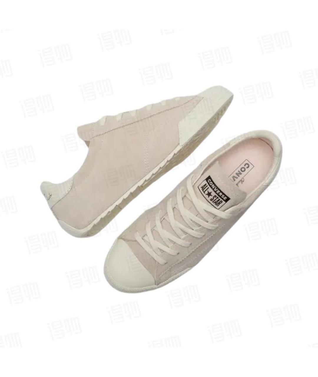 CONVERSE Бежевые замшевые кеды, фото 3
