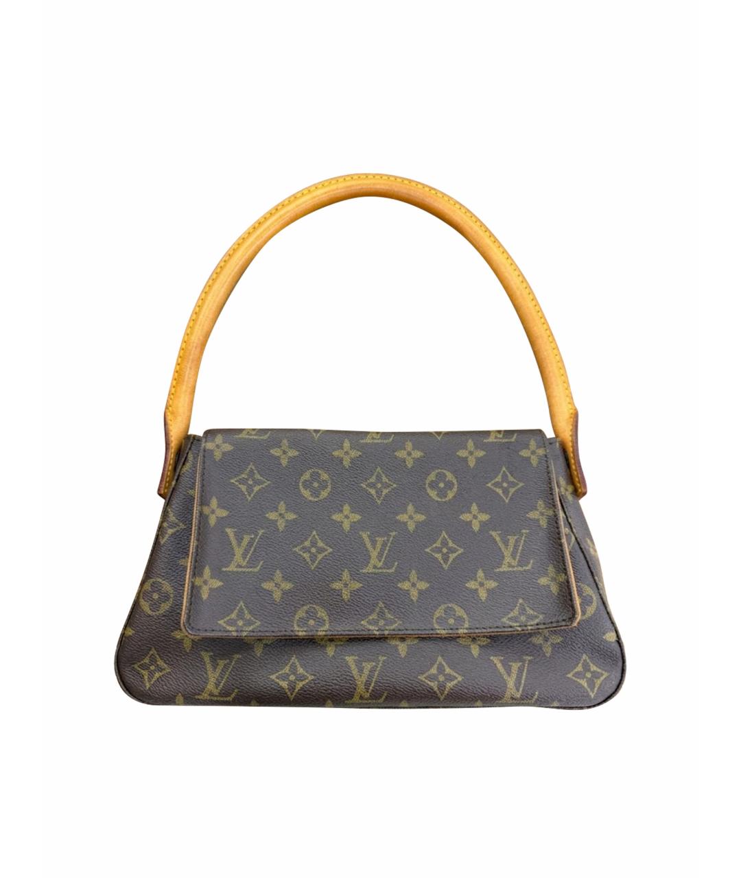 LOUIS VUITTON Коричневая сумка с короткими ручками из искусственной кожи, фото 1
