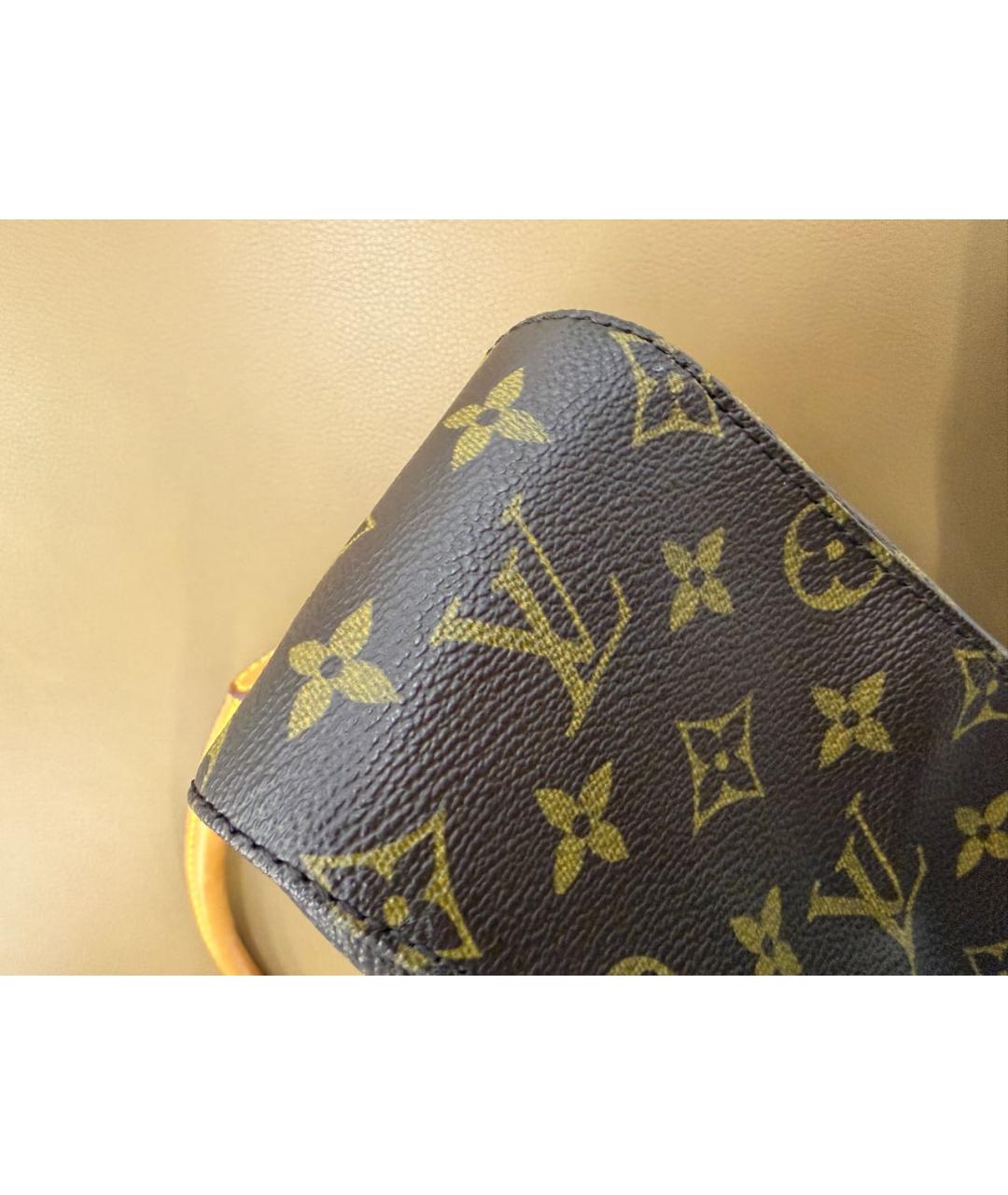 LOUIS VUITTON Коричневая сумка с короткими ручками из искусственной кожи, фото 7