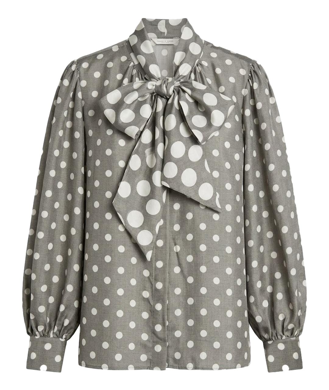 MAX MARA Серая шелковая блузы, фото 1