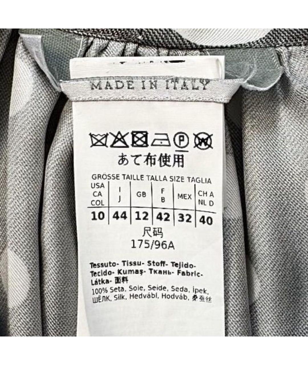 MAX MARA Серая шелковая блузы, фото 3