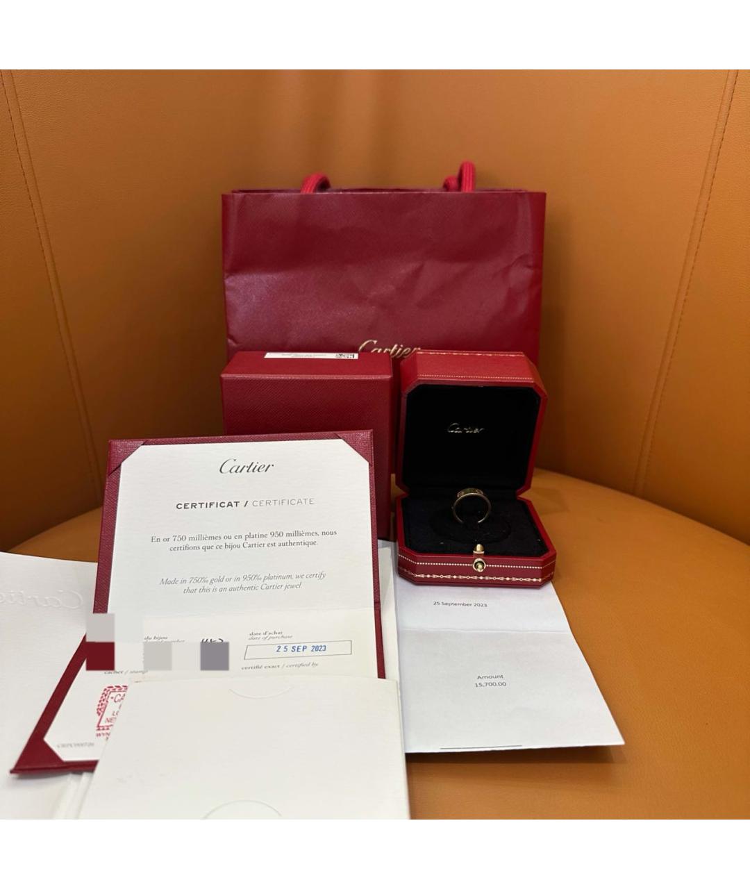 CARTIER Золотое кольцо из розового золота, фото 2
