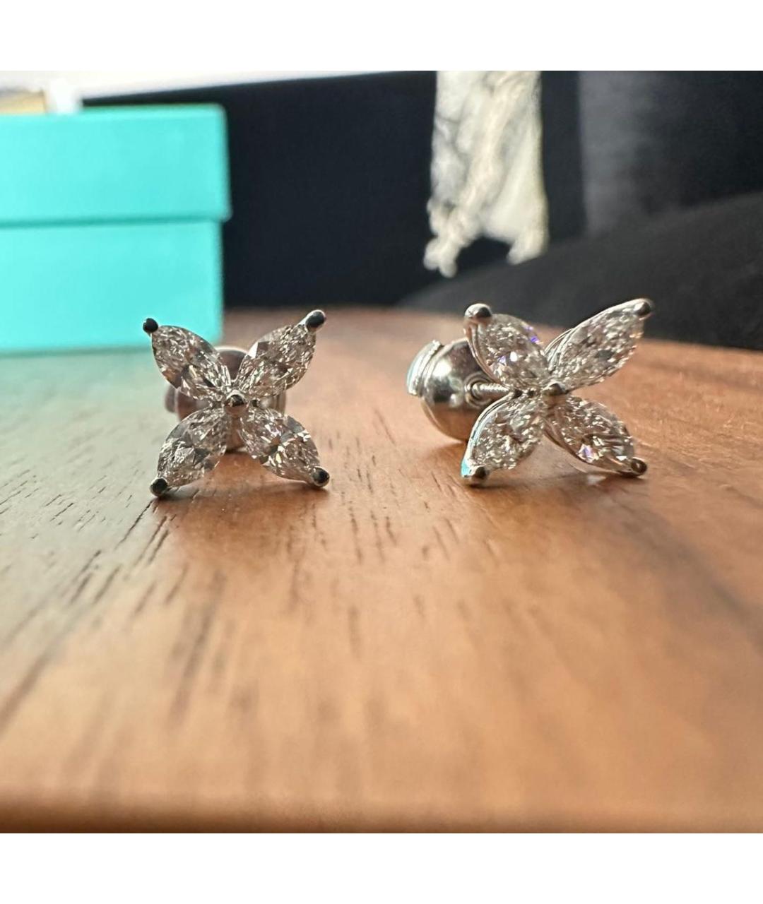 TIFFANY&CO Платиновые серьги, фото 4