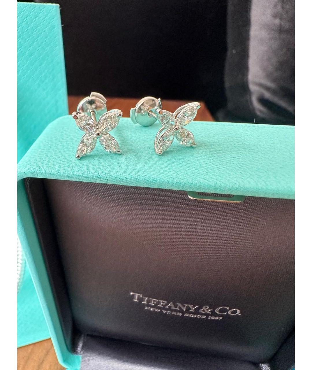TIFFANY&CO Платиновые серьги, фото 6