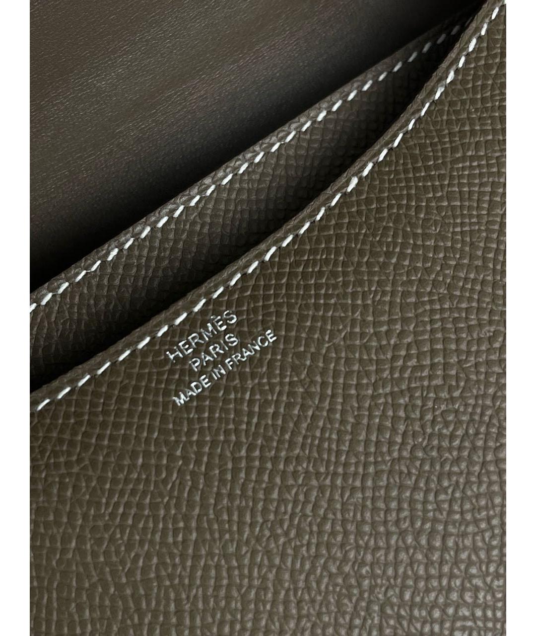 HERMES Коричневая кожаная сумка через плечо, фото 8