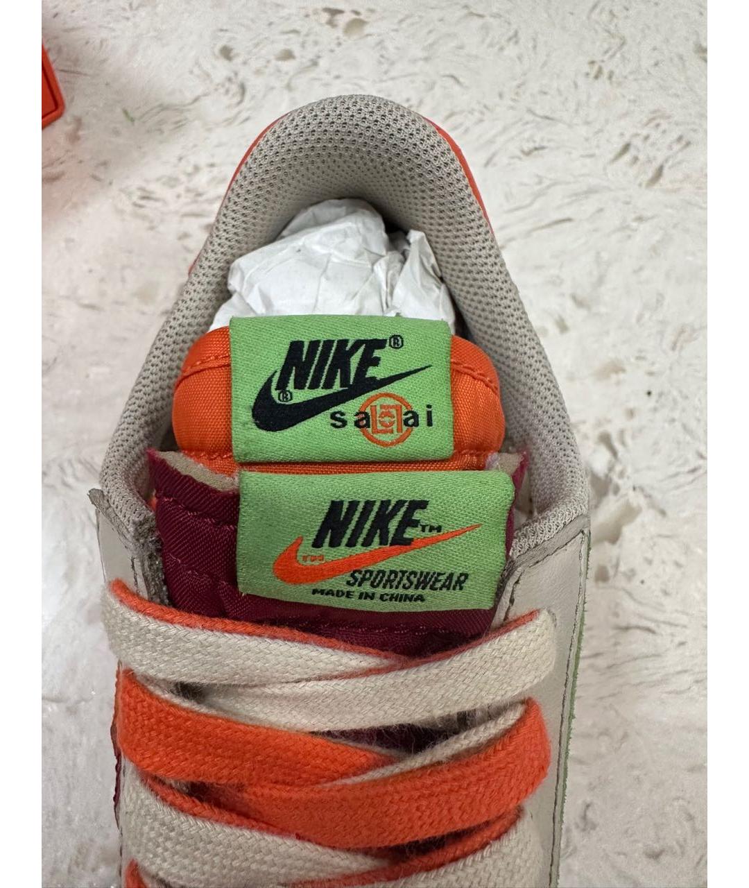 NIKE Оранжевые замшевые низкие кроссовки / кеды, фото 8