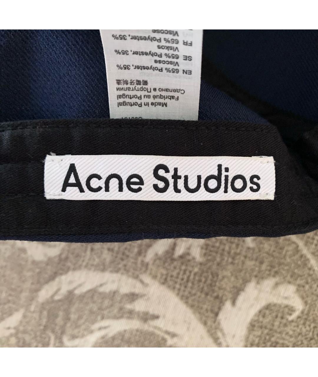 ACNE STUDIOS Темно-синяя синтетическая кепка/бейсболка, фото 6