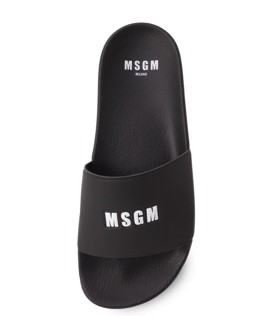 MSGM Черные шлепанцы, фото 2