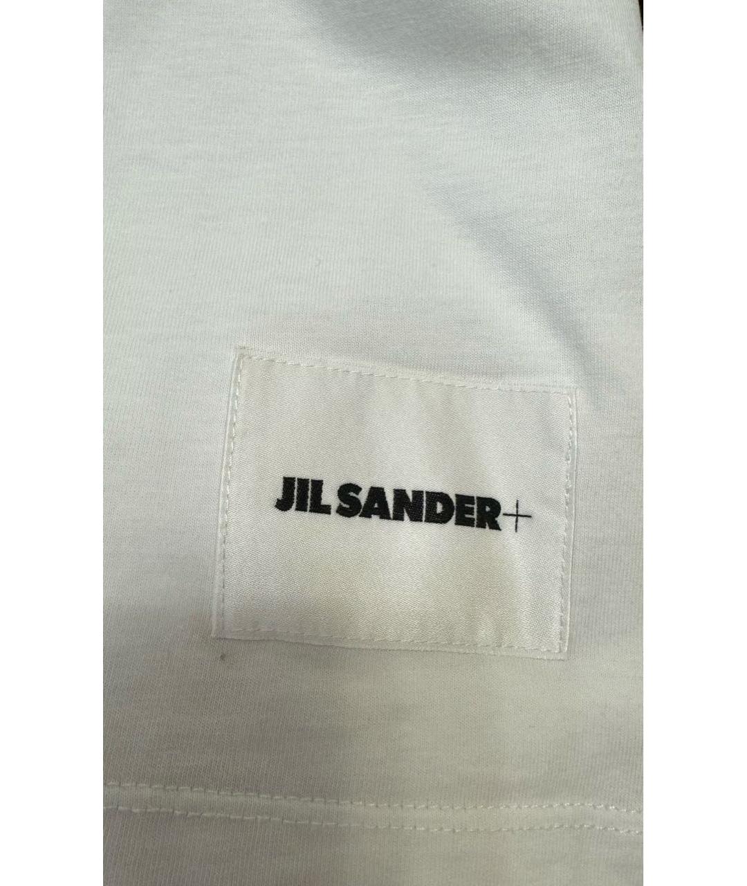 JIL SANDER Белая хлопко-эластановая футболка, фото 4