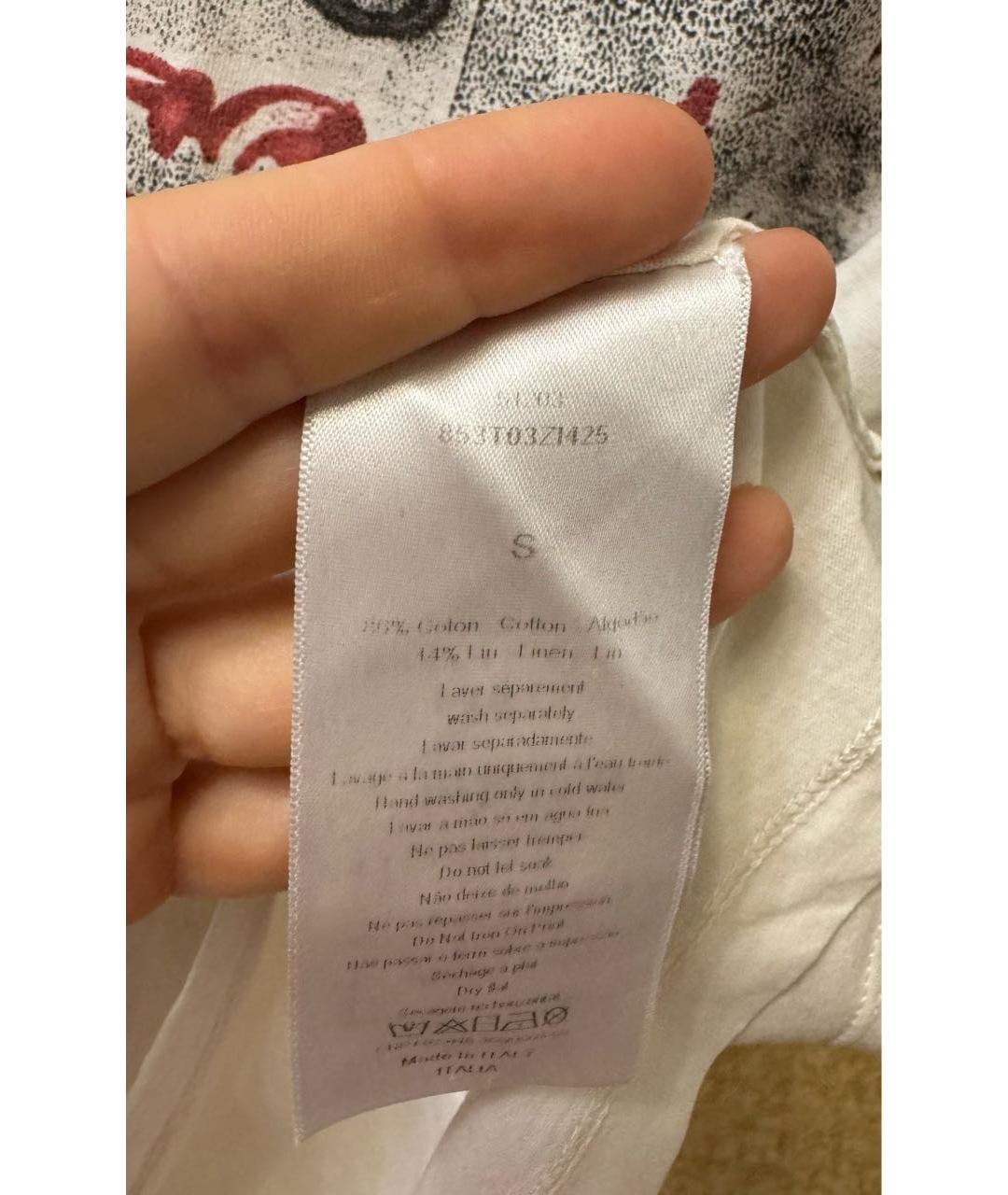 CHRISTIAN DIOR Мульти атласная футболка, фото 3
