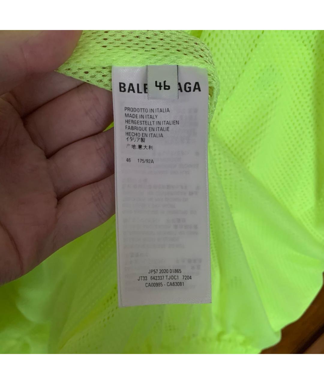 BALENCIAGA Салатовая полиэстеровая куртка, фото 6