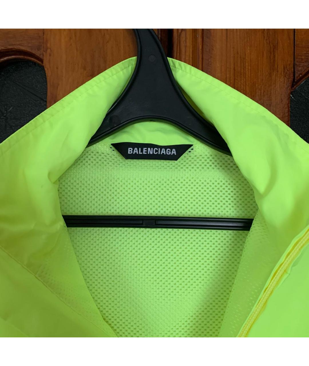 BALENCIAGA Салатовая полиэстеровая куртка, фото 3