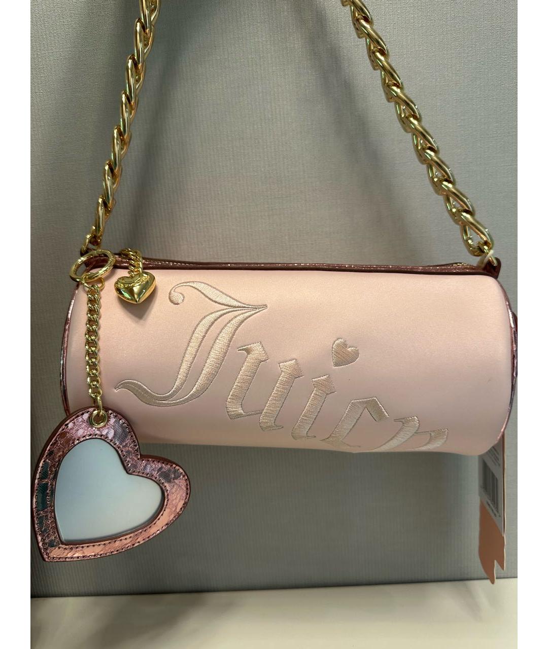 JUICY COUTURE Розовая синтетическая сумка через плечо, фото 9