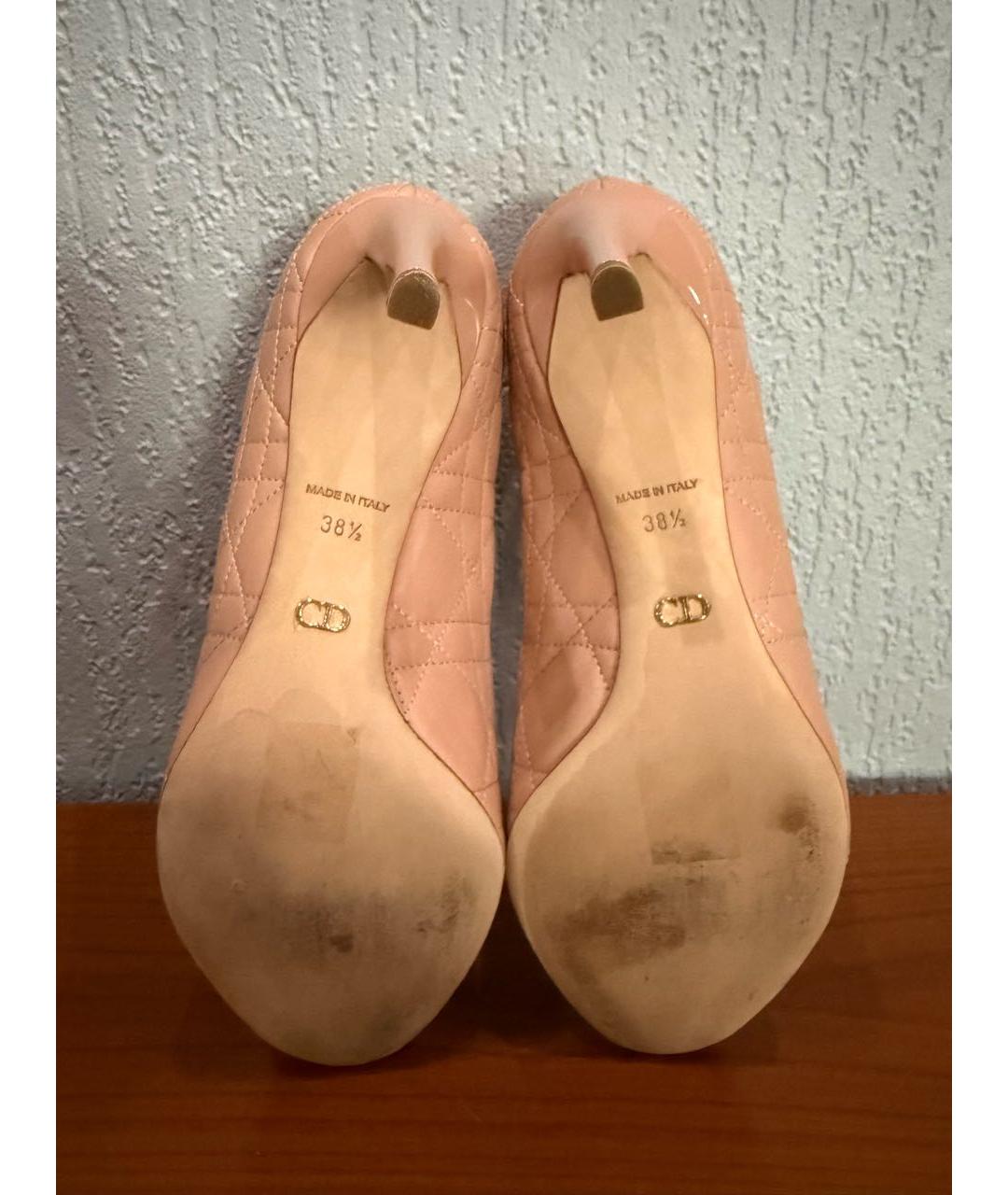 CHRISTIAN DIOR Бежевые кожаные туфли, фото 4