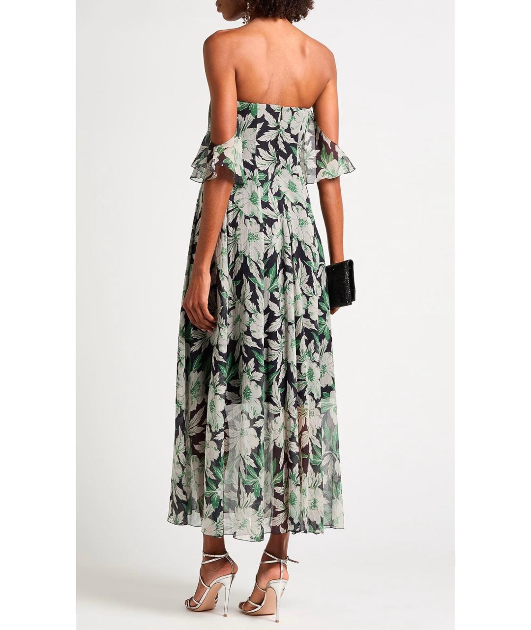 LOEWE Зеленое шелковое повседневное платье, фото 3