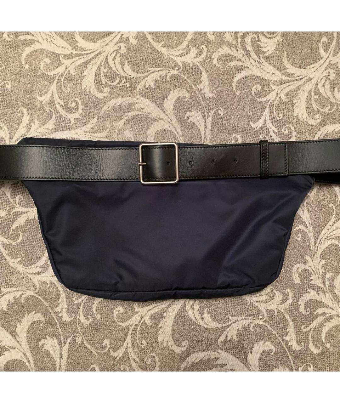 CALVIN KLEIN Темно-синяя синтетическая поясная сумка, фото 2