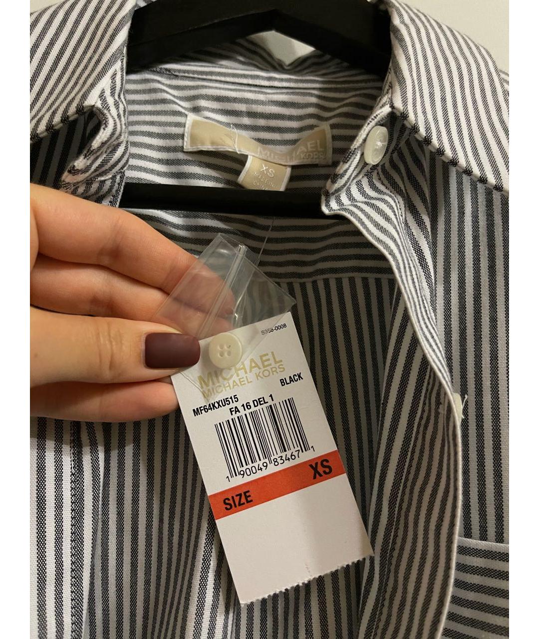 MICHAEL MICHAEL KORS Серая хлопковая рубашка, фото 4