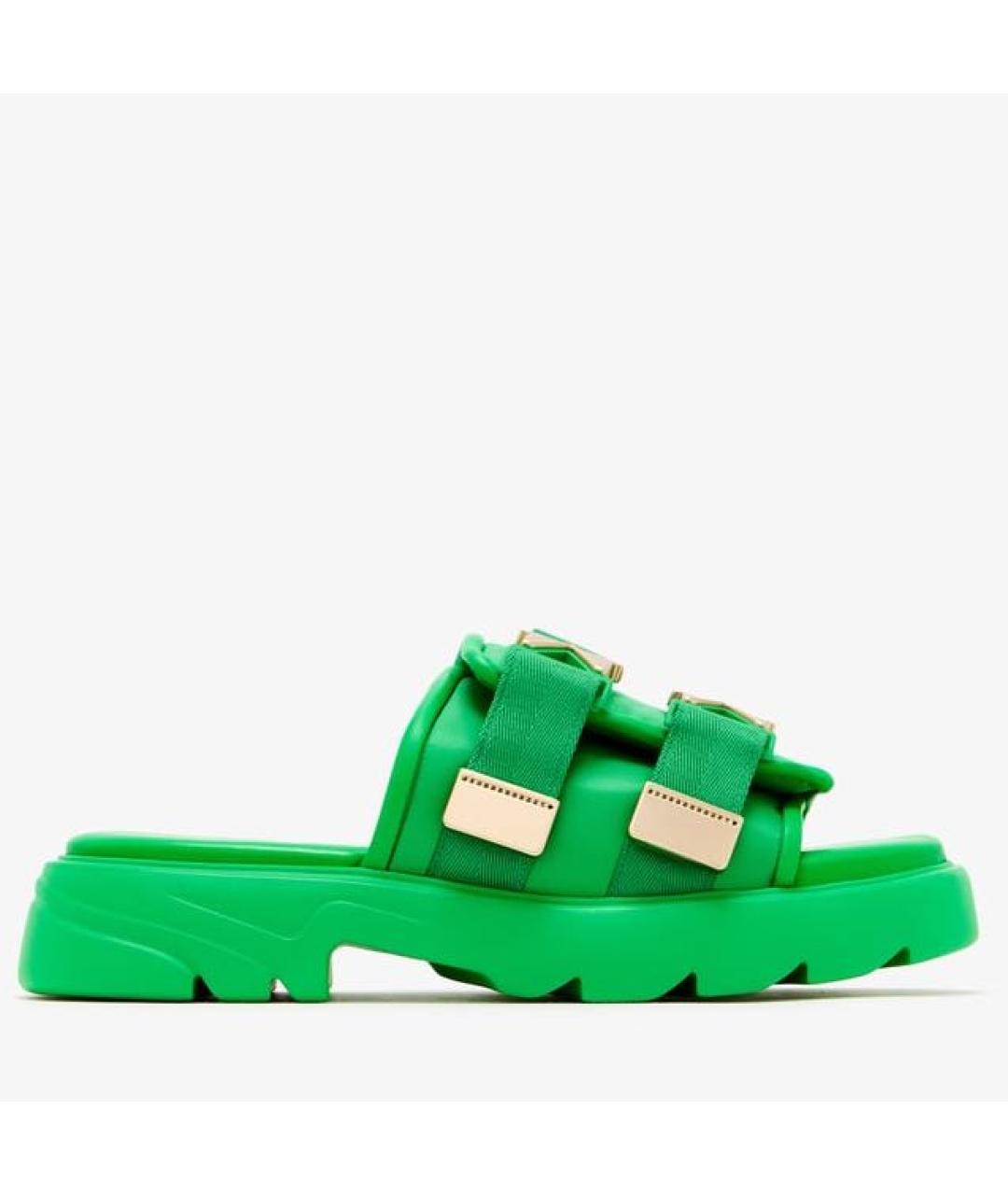 BOTTEGA VENETA Зеленые сандалии, фото 6