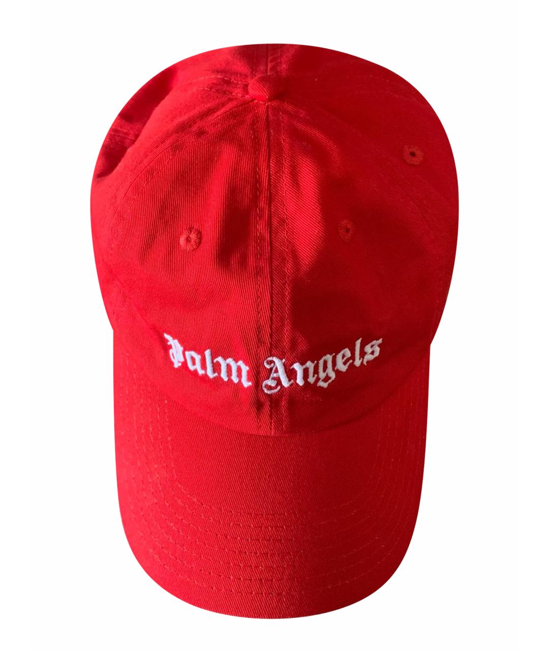 PALM ANGELS Красная хлопковая кепка/бейсболка, фото 1