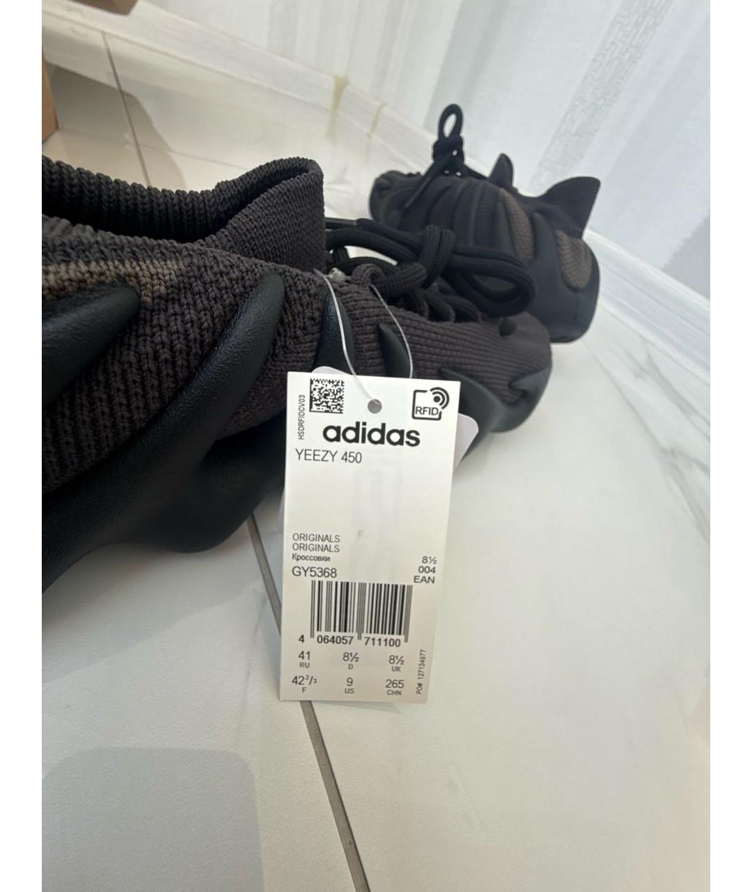 ADIDAS YEEZY Антрацитовые низкие кроссовки / кеды, фото 5
