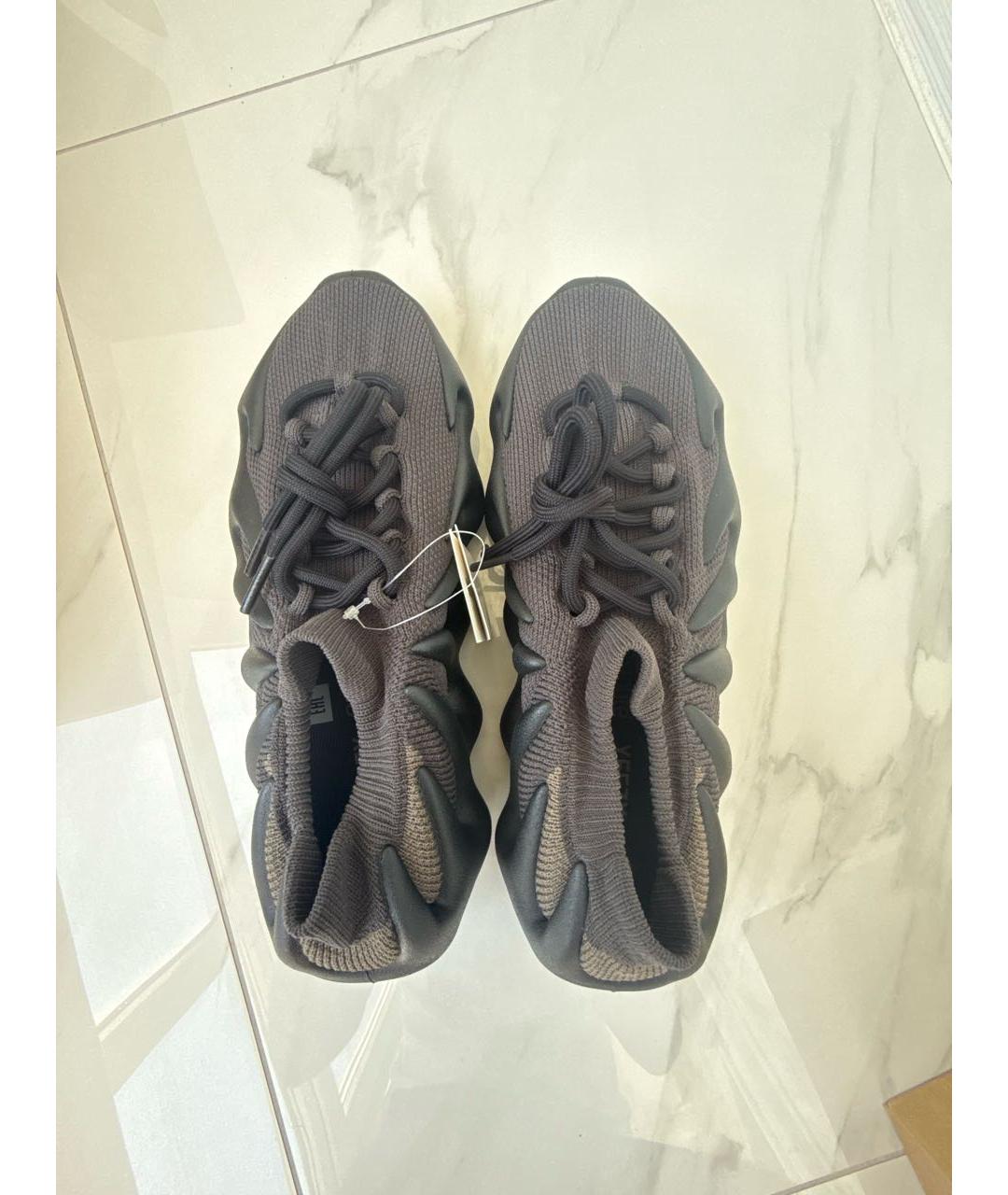 ADIDAS YEEZY Антрацитовые низкие кроссовки / кеды, фото 3