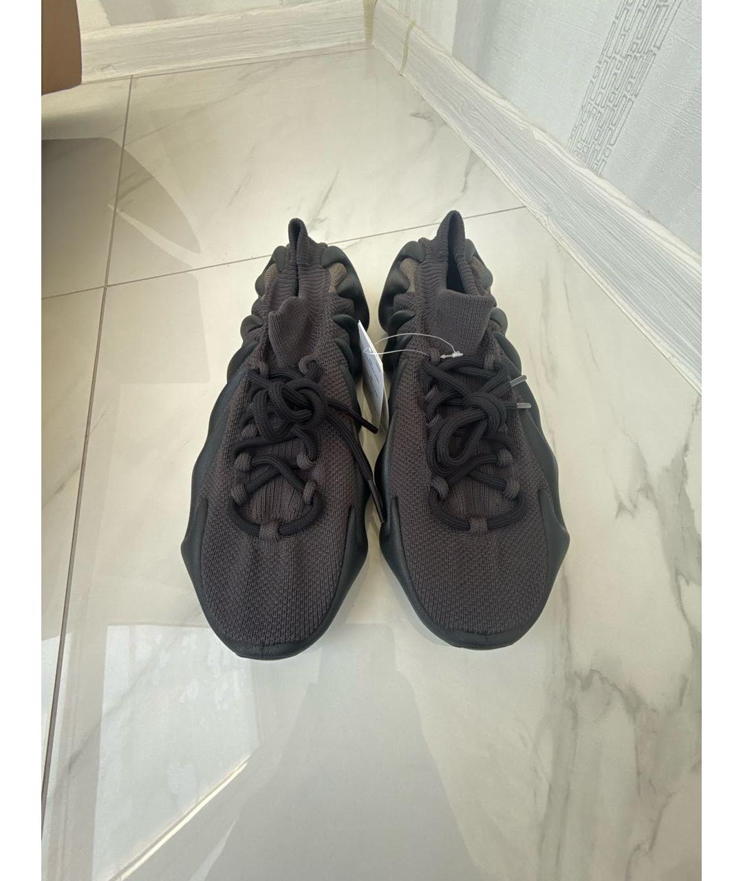 ADIDAS YEEZY Антрацитовые низкие кроссовки / кеды, фото 2