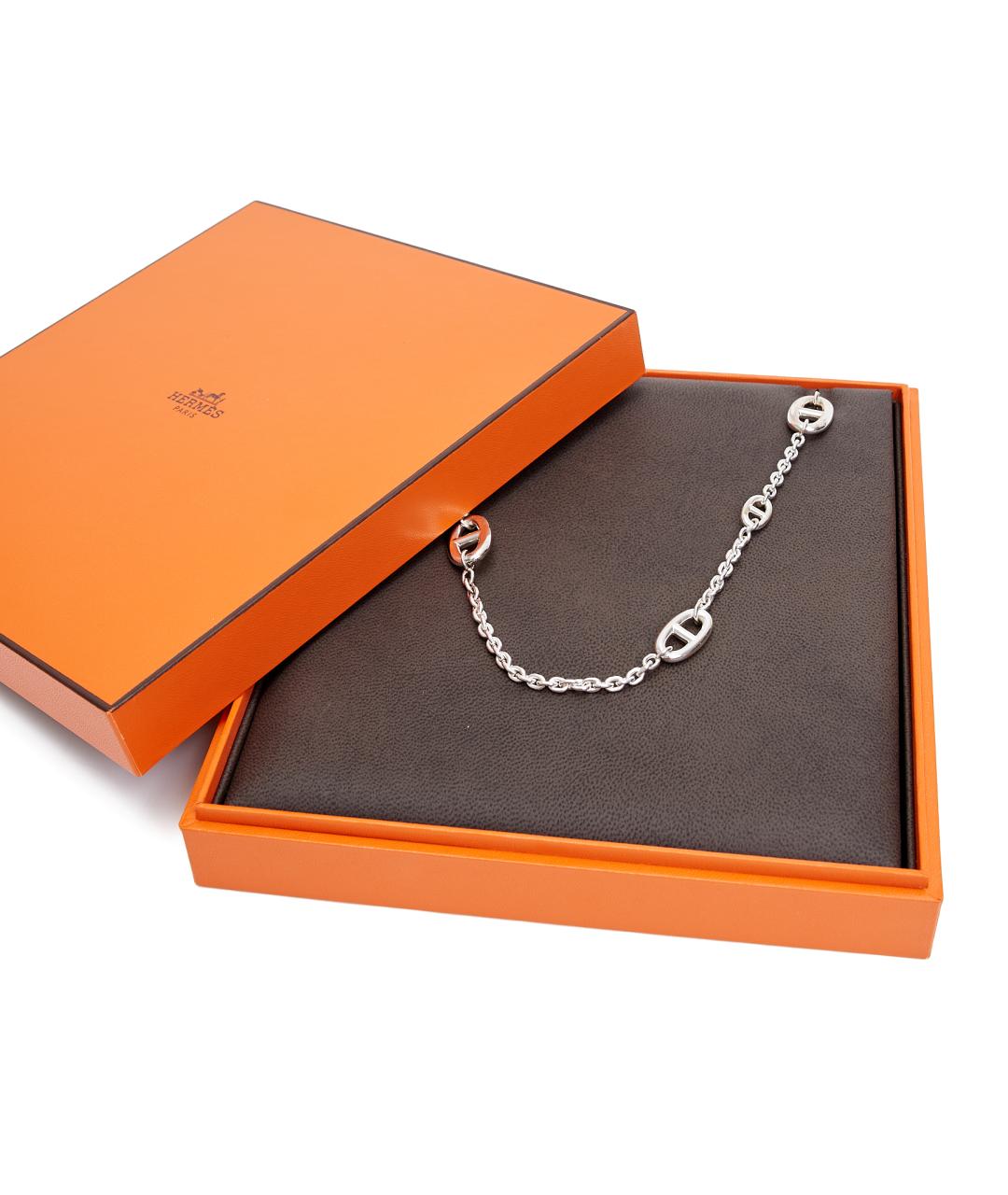 HERMES Серебряное серебряное колье, фото 3