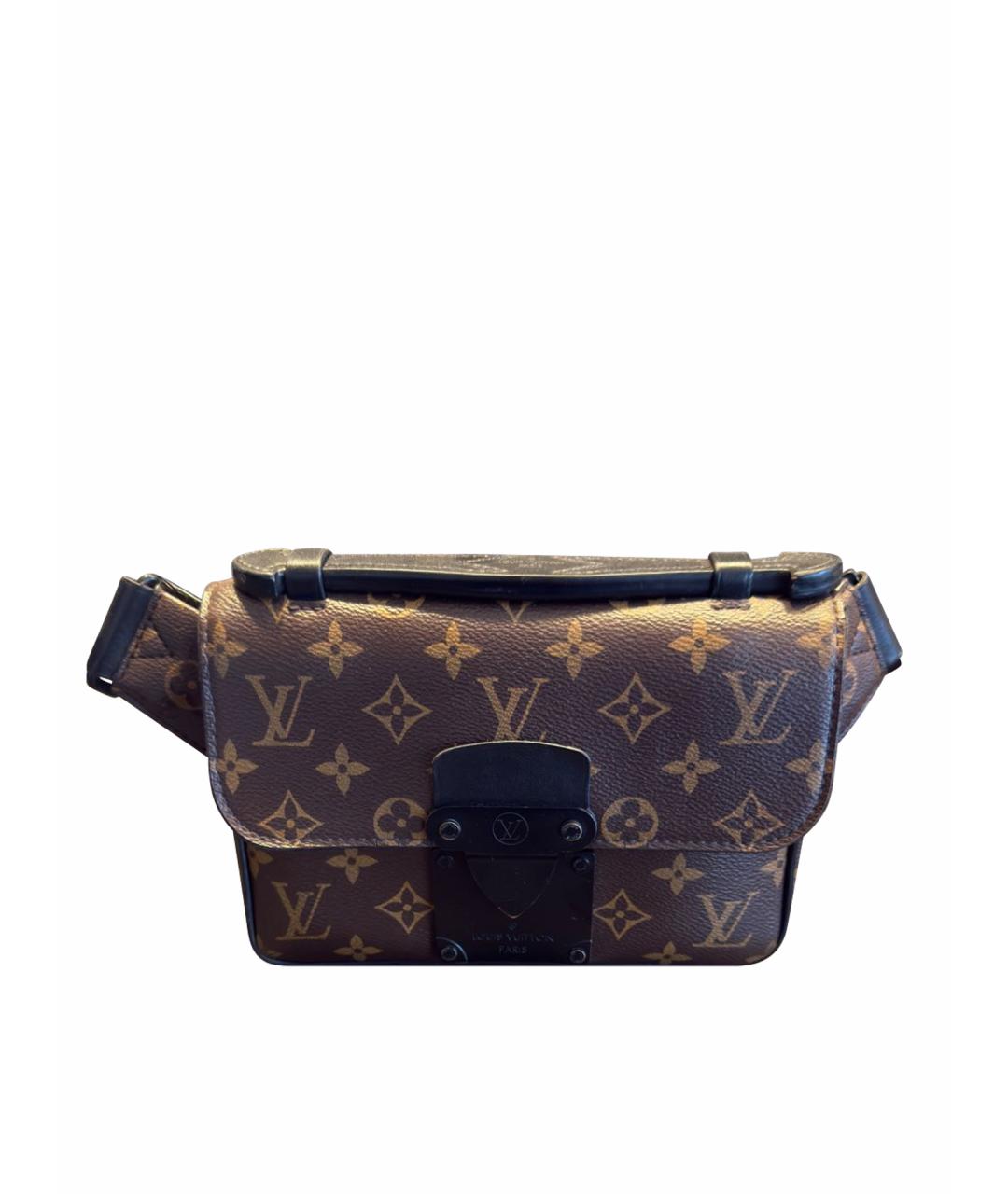 LOUIS VUITTON Коричневая кожаная барсетка, фото 1
