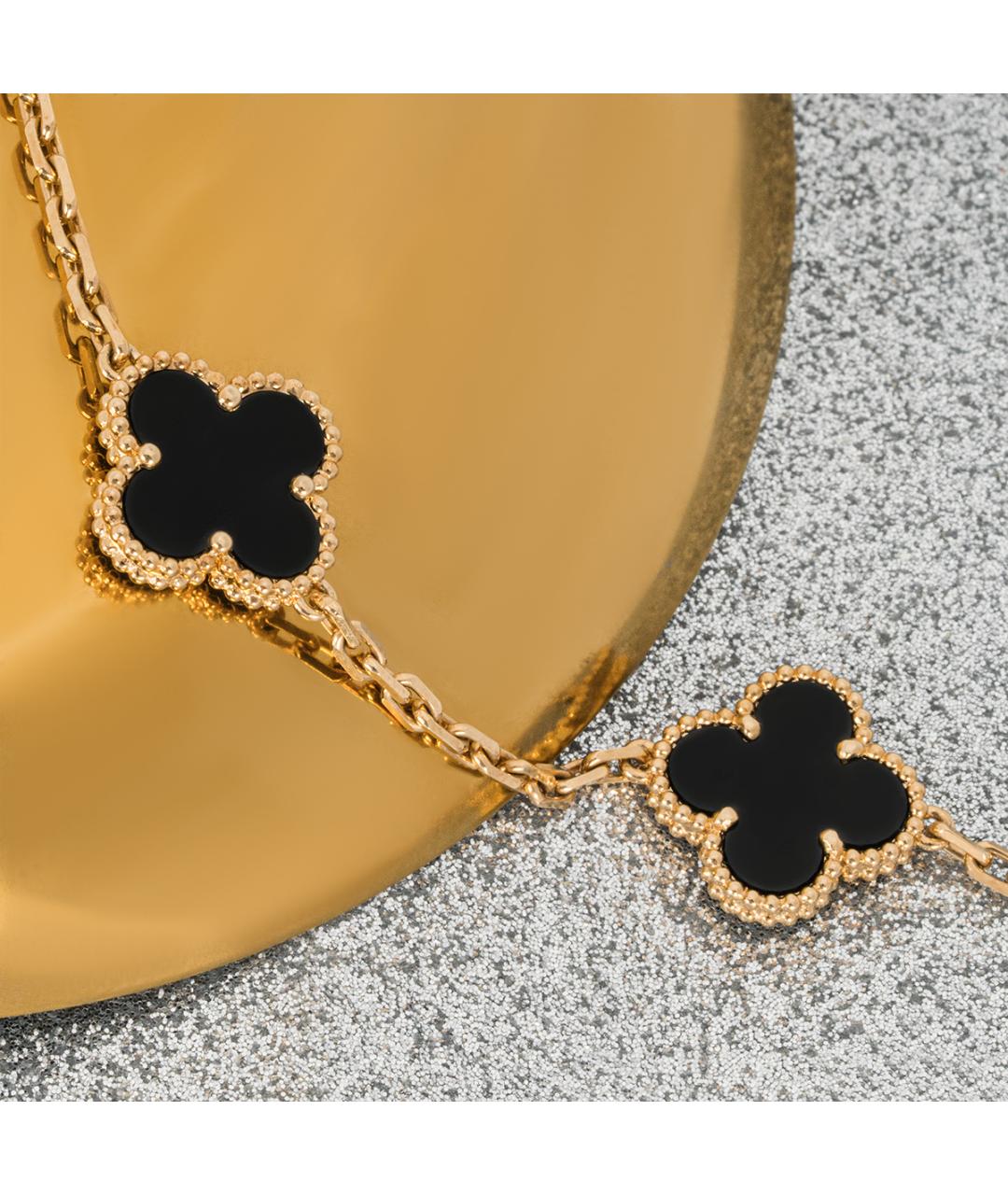 VAN CLEEF & ARPELS Черное колье из желтого золота, фото 3