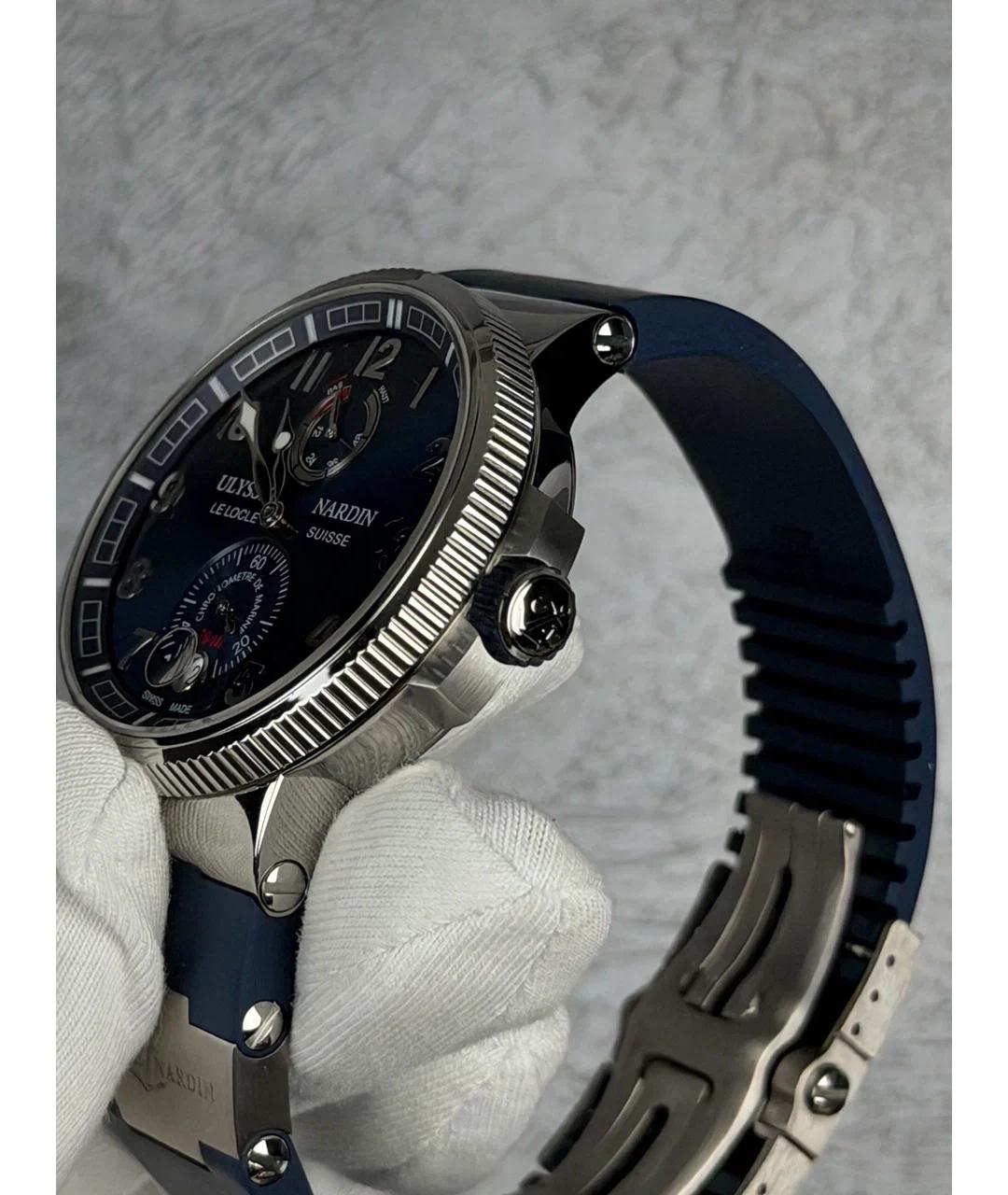 Ulysse Nardin Синие металлические часы, фото 3