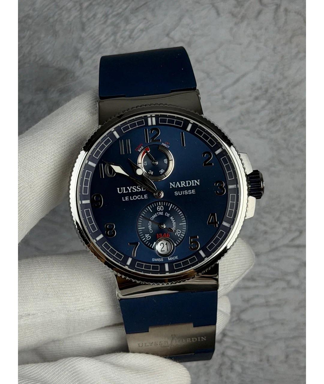 Ulysse Nardin Синие металлические часы, фото 2