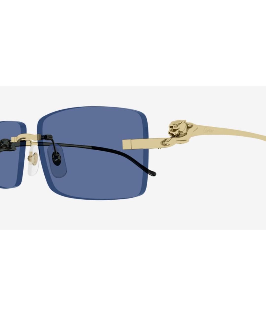 CARTIER Золотые металлические солнцезащитные очки, фото 3