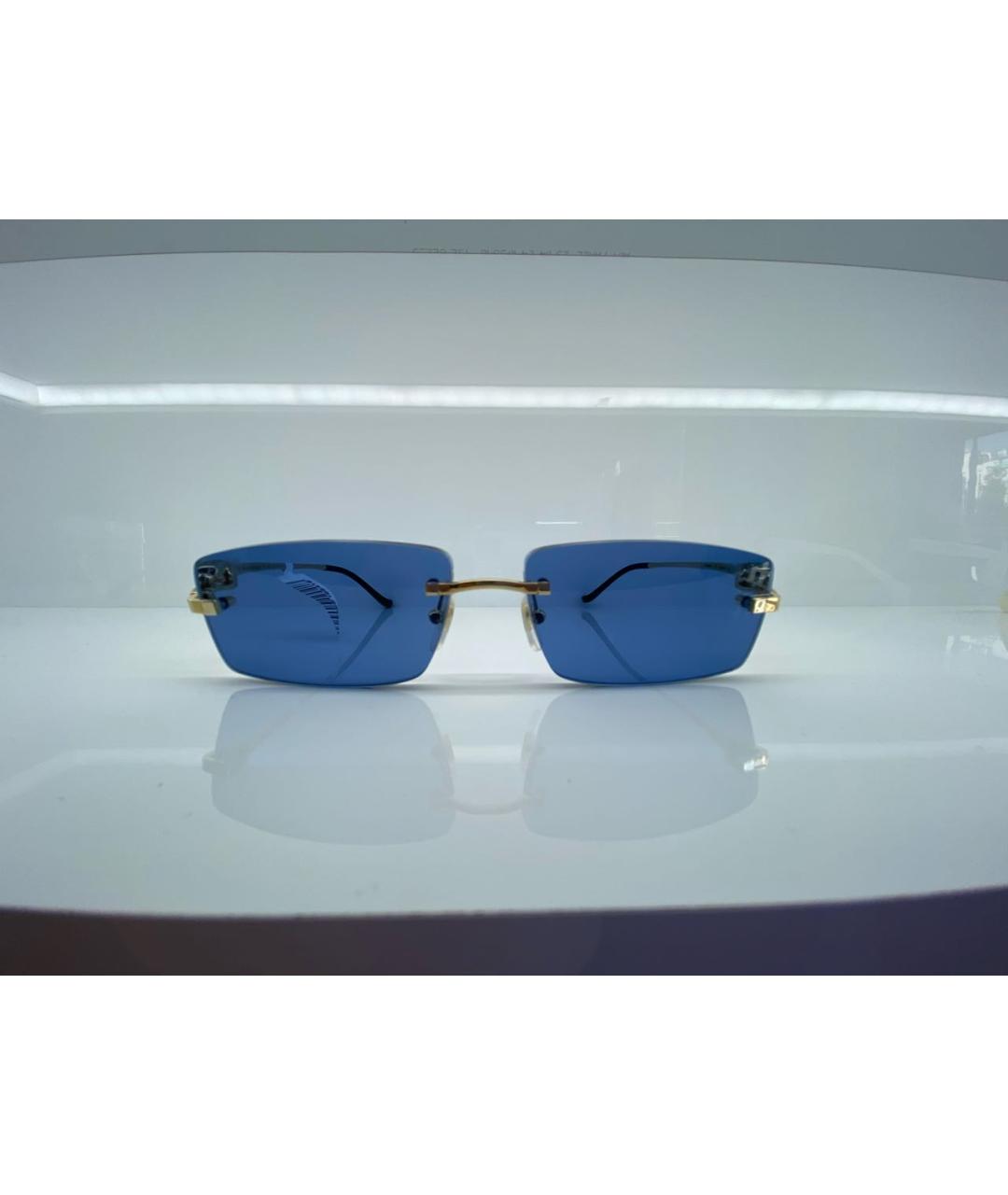 CARTIER Золотые металлические солнцезащитные очки, фото 4