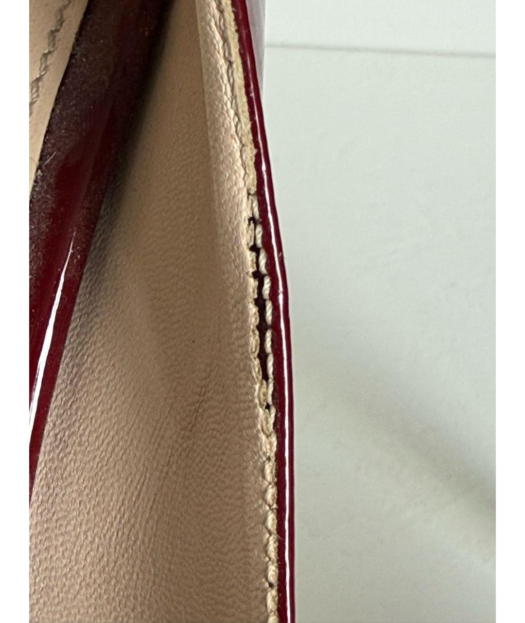 PRADA Бордовые кожаные туфли, фото 6
